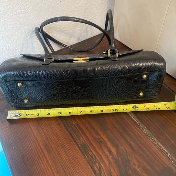 Brahmin Dayan Black Melbourne Leather Satchel - Picture 4 of 10